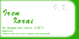 iren korai business card